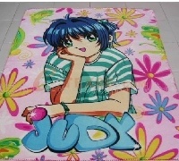 供应库存平网印花毯子