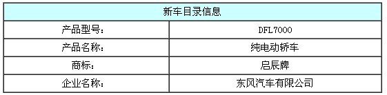 曝启辰e30电动车登记目录 或2015年量产