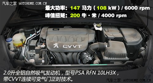 标致东风标致标致4082013款 2.0l 自动尊贵版