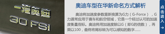 体现加速度 奥迪车型在华新命名方式解析