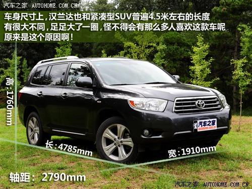 汽车之家 广汽丰田 汉兰达 2.7l 两驱至尊版