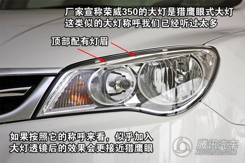 荣威350D 1.5AT讯豪版 重点图解