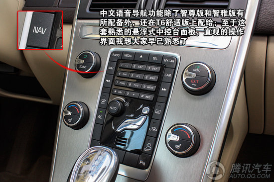 2013款 沃尔沃XC60 3.0T T6 AWD舒适版 重点图解