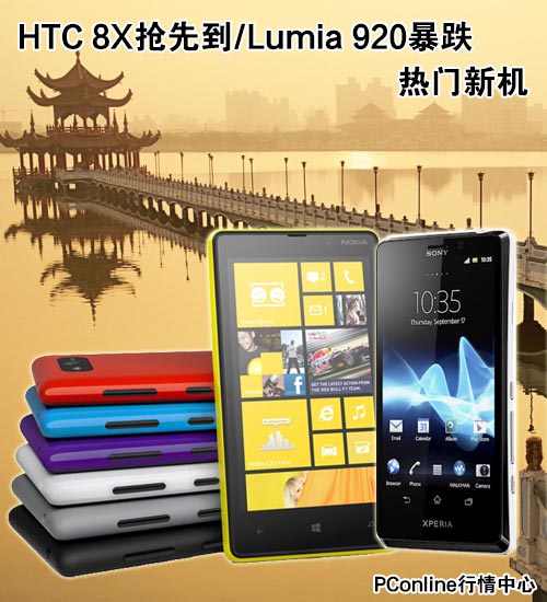 HTC 8X抢先到/Lumia 920暴跌 热门新