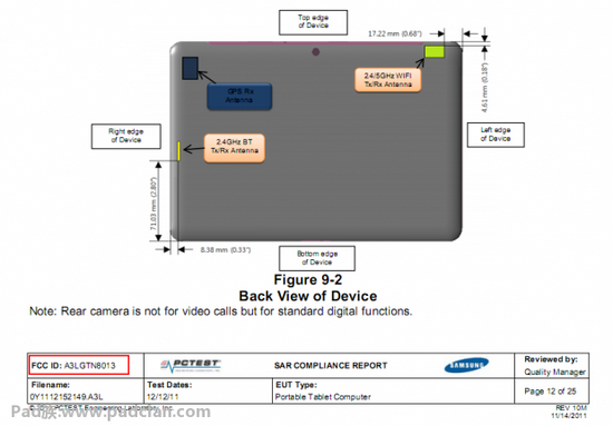 10英寸平板电脑？三星GT-N8013提交至FCC