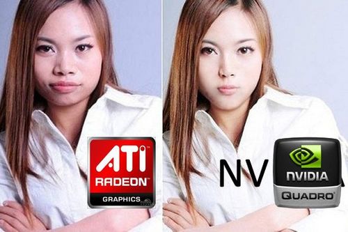 AMD/NV 颜色对比（图片来自网络）