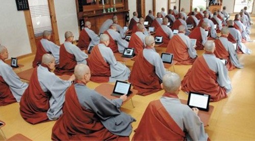 和尚都捧iPad 韩国佛教教育走向智能化