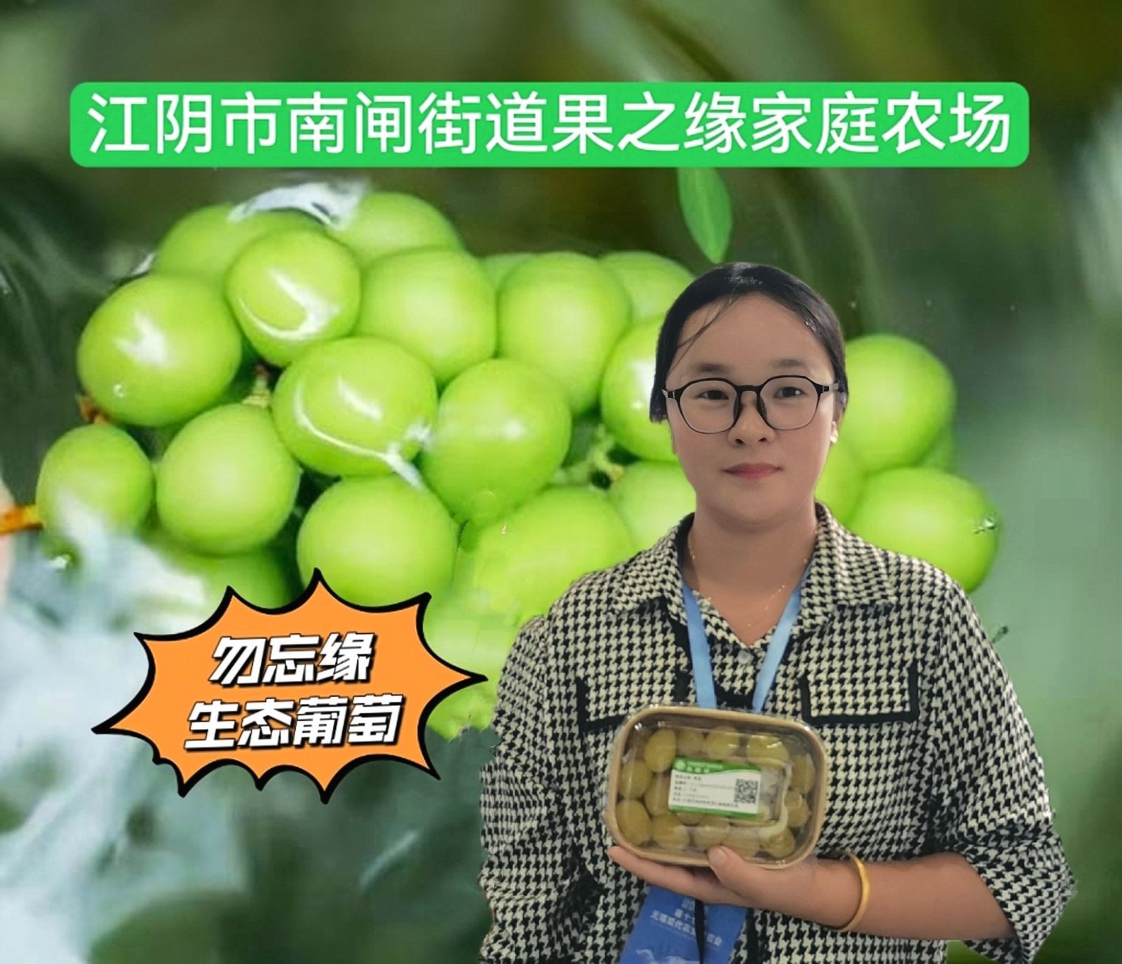 COTV全球直播-江阴市南闸街道果之缘家庭农场专业种植、摘培生态果园绿色产品-生态葡萄等新鲜水果产品，欢迎大家光临！