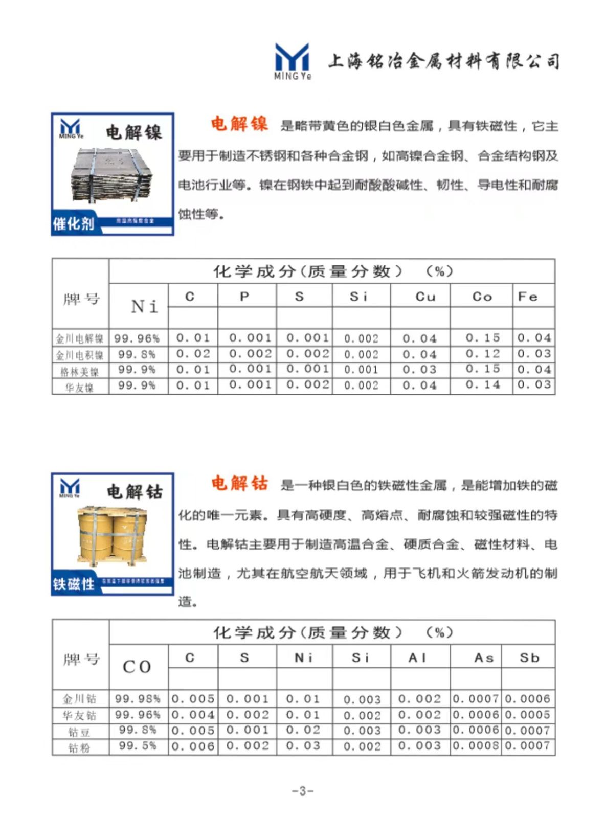 COTV全球直播-上海铭冶金属材料有限公司、河北佰江金属材料科技有限公司专业经营钨铁、钼铁、钒铁、铌铁、纯钨、纯钼、纯钛、电解铜、电解钴、纯镍粉等各种冶金铸造材料，欢迎大家光临！