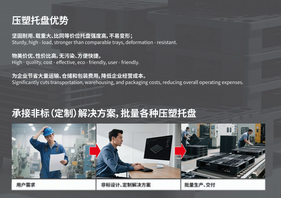 COTV全球直播-浙江益运塑业有限公司专业生产:各种规格的压塑托盘、货物托盘等产品，本公司技术力量雄厚，采用全智能化生产线，源头工厂，欢迎欢迎光临！