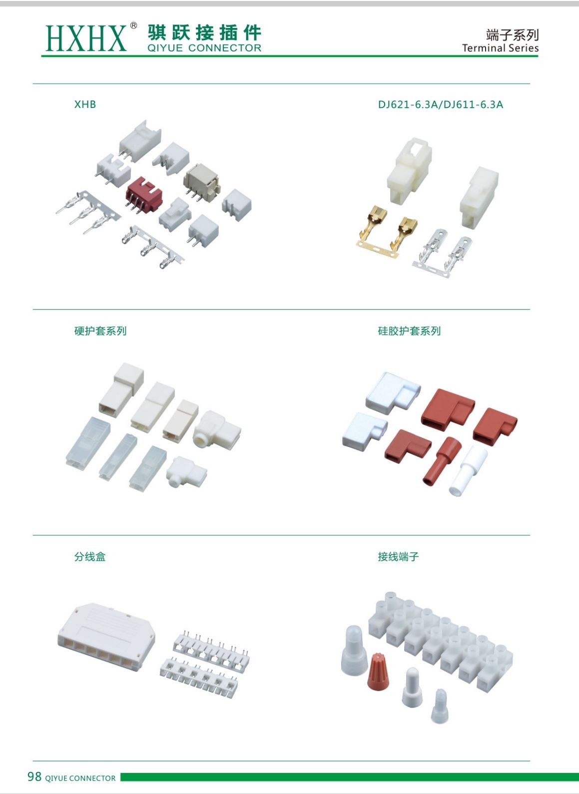 COTV全球直播-浙江骐跃接插件有限公司专业生产“HXHX”端子、胶壳、针座、插片、护套、铜带、压线帽、冷压端子、轻触开关、船形及微动开关、PVC管、继电器等电子元件，欢迎大家光临！