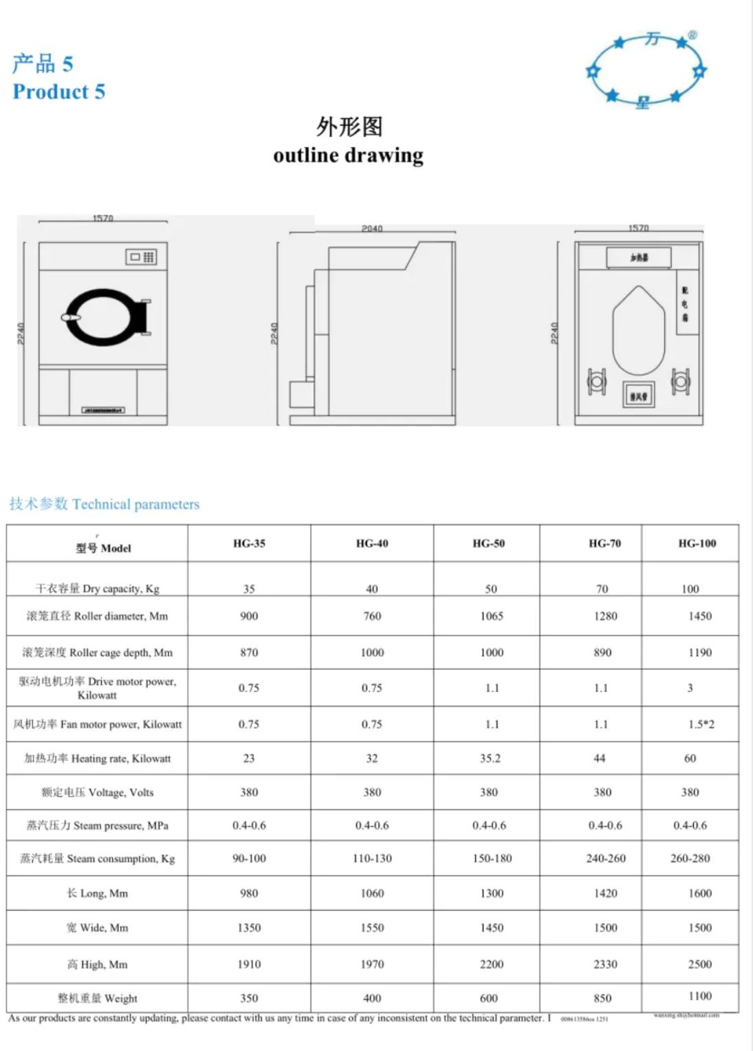 COTV全球直播-上海万星洗涤机械制造有限公司专业生产节能烘干机设备、全自动洗脱机、卧式洗衣机、隔离式洗脱机、折叠机等; 主要用于酒店，宾馆、医院、生物制药、消防、煤矿等，欢迎大家光临！