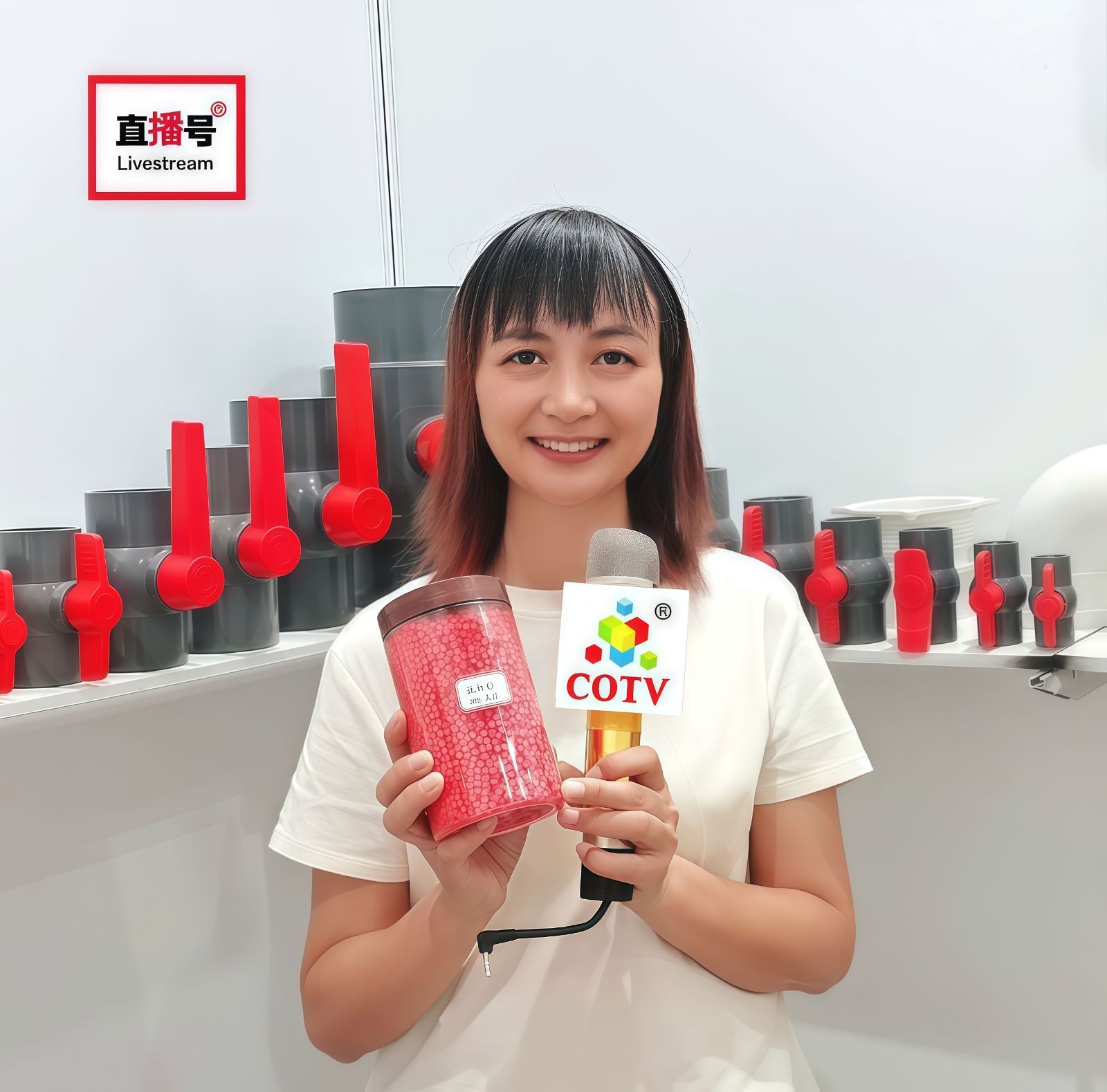 COTV全球直播热情地向新老客户介绍-江山市彩雁塑胶科技有限公司专业生产PVC硬质颗粒、PVC软质颗粒、PVC透明颗粒、球阀PVC钙锌稳定剂等塑料颗粒及塑料半成品产品，欢迎大家光临！