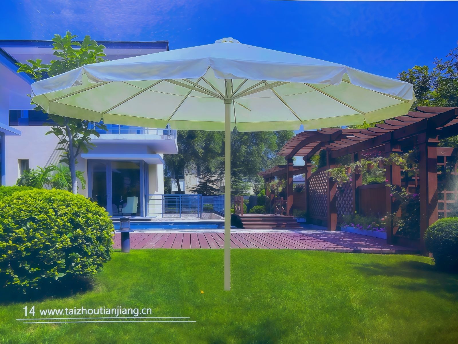 COTV全球直播-台州天将伞业有限公司专业生产：户外遮阳伞、各种户外雨伞、太阳伞，岗位工作伞、户外休闲家具以及各种时新摆件、挂件工艺品，欢迎大家光临！