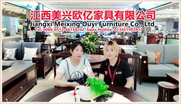 江西美兴欧亿家具有限公司研发、生产和销售“美兴欧亿”、“芊瑞禧”品牌新中式套房家具、实木餐桌椅、实木床具，实木茶几、电视柜等床具系列产品