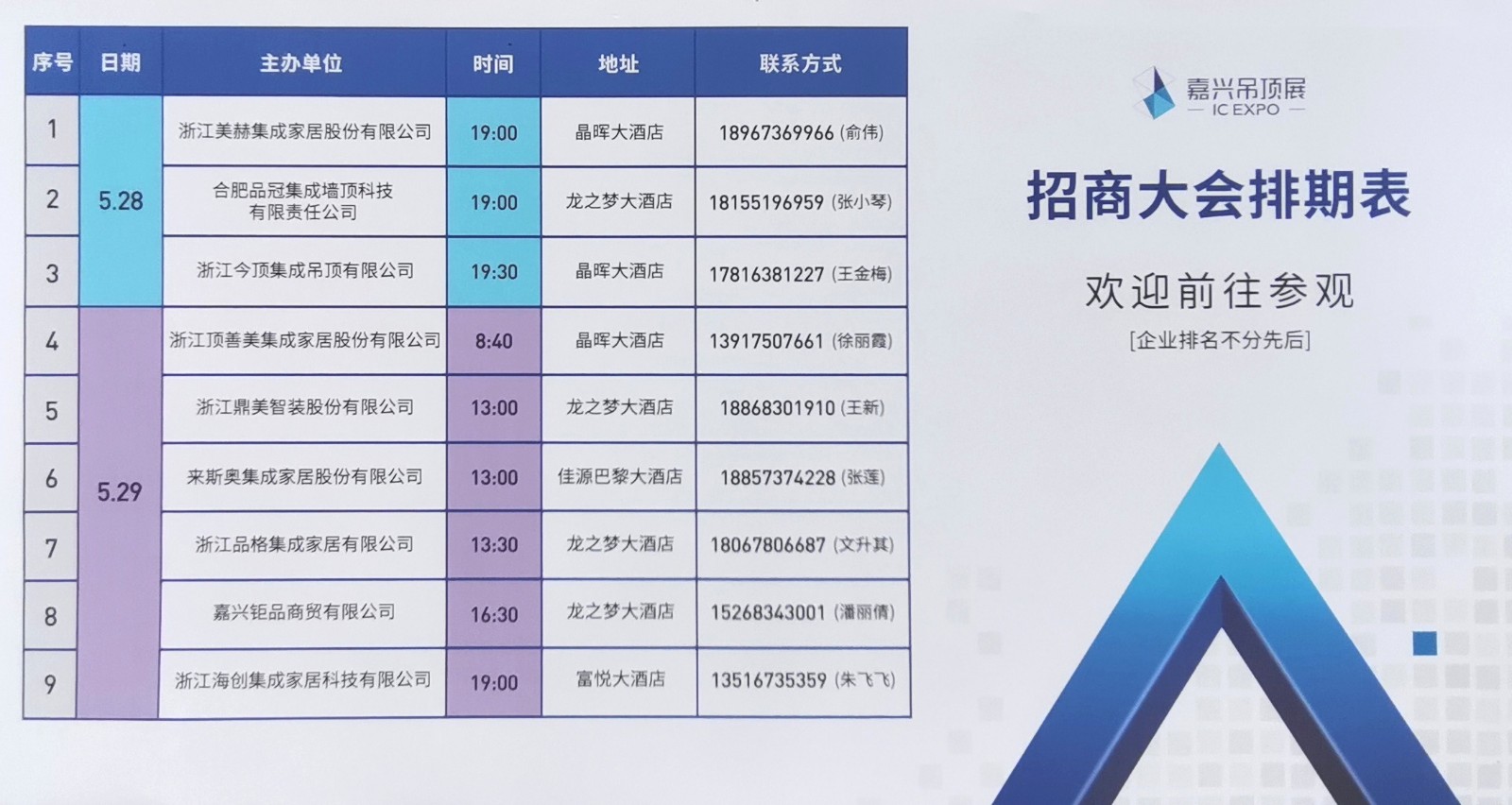 热烈祝贺2021第七届中国(嘉兴)国际集成吊顶产业博览会于2021年05月28日-30日在嘉兴国际会展中心盛大开幕!COTV大号会展为您现场发布! 热烈祝贺2021第七届中国(嘉兴)国际集成吊顶产业博览会于2021年05月28日-30日在嘉兴国际会展中心盛大开幕!COTV大号会展为您现场发布!