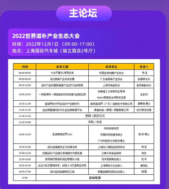 12月1日世界滋补产业大会即将开启！同心站“疫”，共筑“燕”家