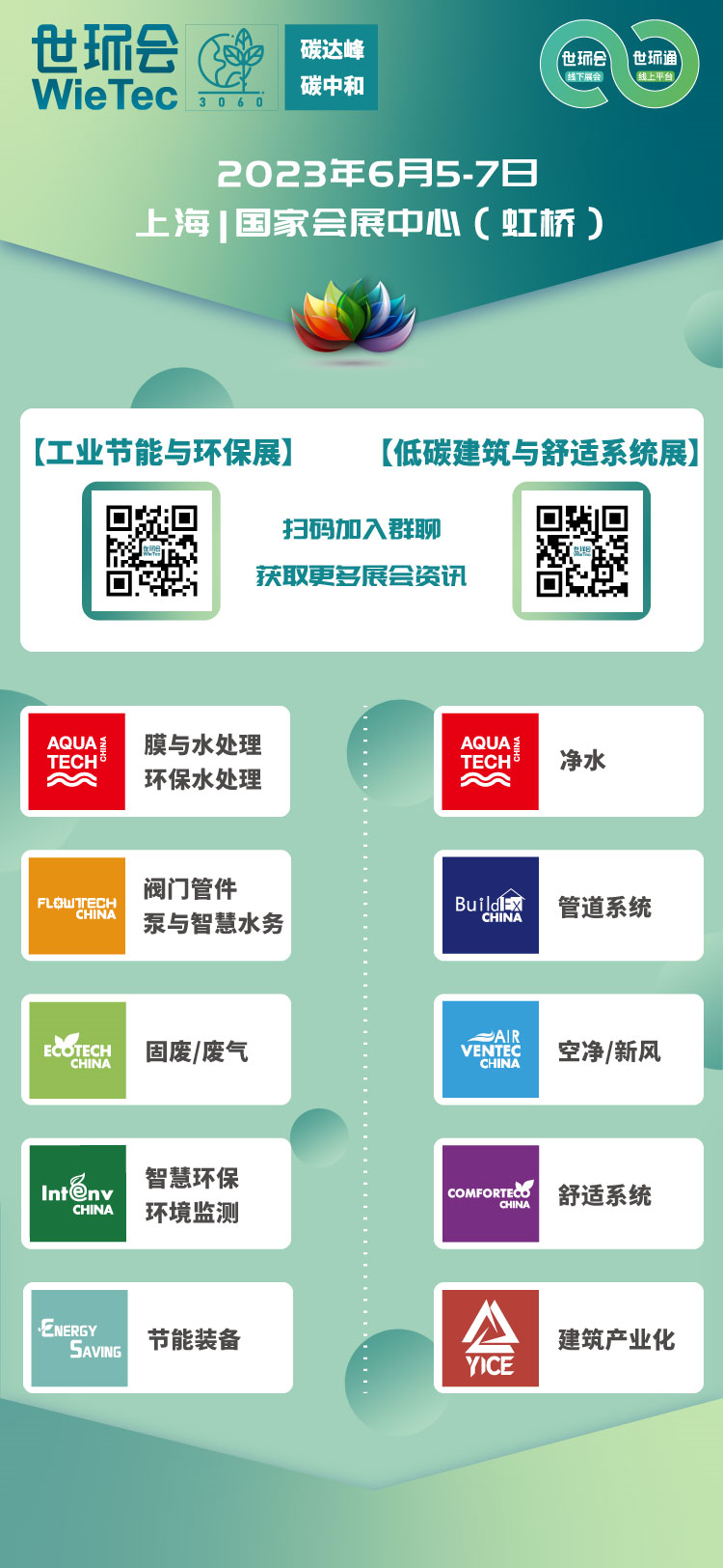 2023年第十五届上海国际水展／上海国际水处理展览会于2023年06月05日-07日在上海国家会展中心盛大开幕！COTV全球直播、中网市场、中网TV、大号会展现场发布！