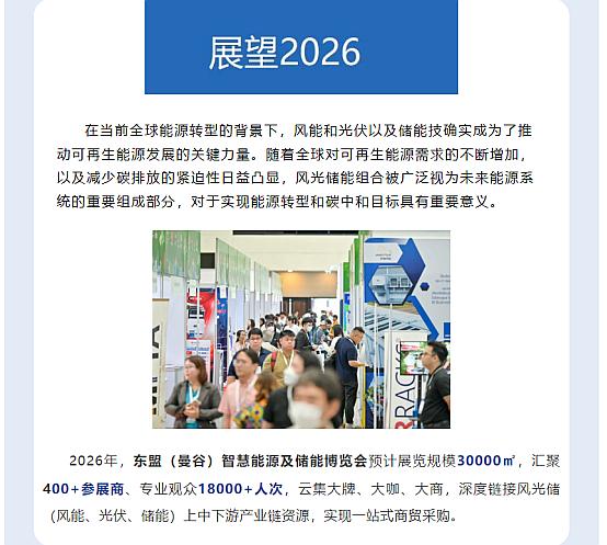 官宣：2026东盟（曼谷）智慧能源及储能博览会火热启幕！