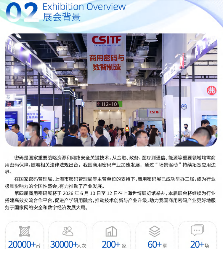 2026中国（上海）第四届商用密码展暨密码应用与创新发展大会