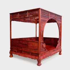 红木家具 中式实木架子床