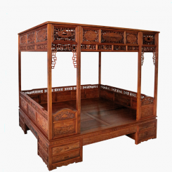 红木家具 中式实木架子床