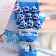 手捧礼盒卡通花束 创意礼品 生日礼物