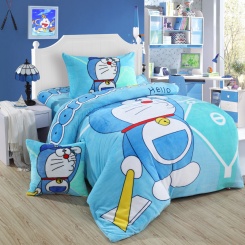 法莱绒卡通套件棒球机器猫