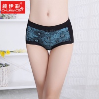 女式三角内裤竹纤维提花