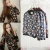 韩版秋季女装修身短款玫瑰花朵PU皮衣外套棒球服女 