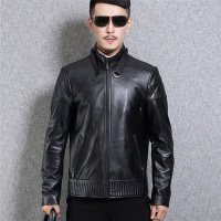 男式真皮皮衣 男士休闲立领 修身真皮风衣男皮衣