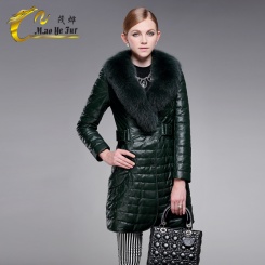 冬季新款品牌女装欧美风时尚修身纯色长袖羽绒外套女 