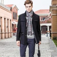 秋季新款品质男装 欧美时尚纯色男式风衣