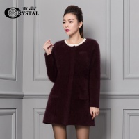 中长款女式貂绒大衣