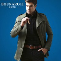 博纳罗蒂男式风衣大衣 风衣男 时尚韩版修身立领品牌男装外套