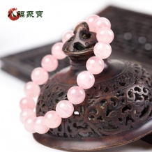 八福正品 天然水晶马达加斯加粉晶手链招桃花饰品手链 礼物女包邮