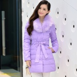 冬季新款羽绒服女款 韩版中长款狐狸毛 