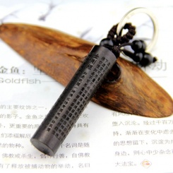 金刚经钥匙扣 佛教经文圆柱钥匙扣 各种经文 汽车挂件钥匙扣