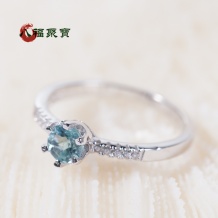八福正品 925纯银镶嵌天然碧玺戒指 流行时尚银饰品 礼物女款包邮