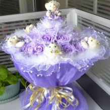 卡通花束 明星公仔 进口泰迪熊玩具