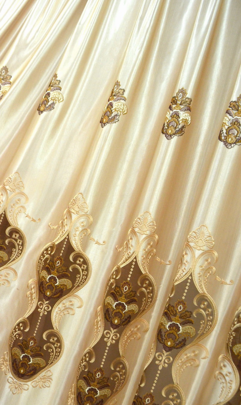 提花绣花窗帘布