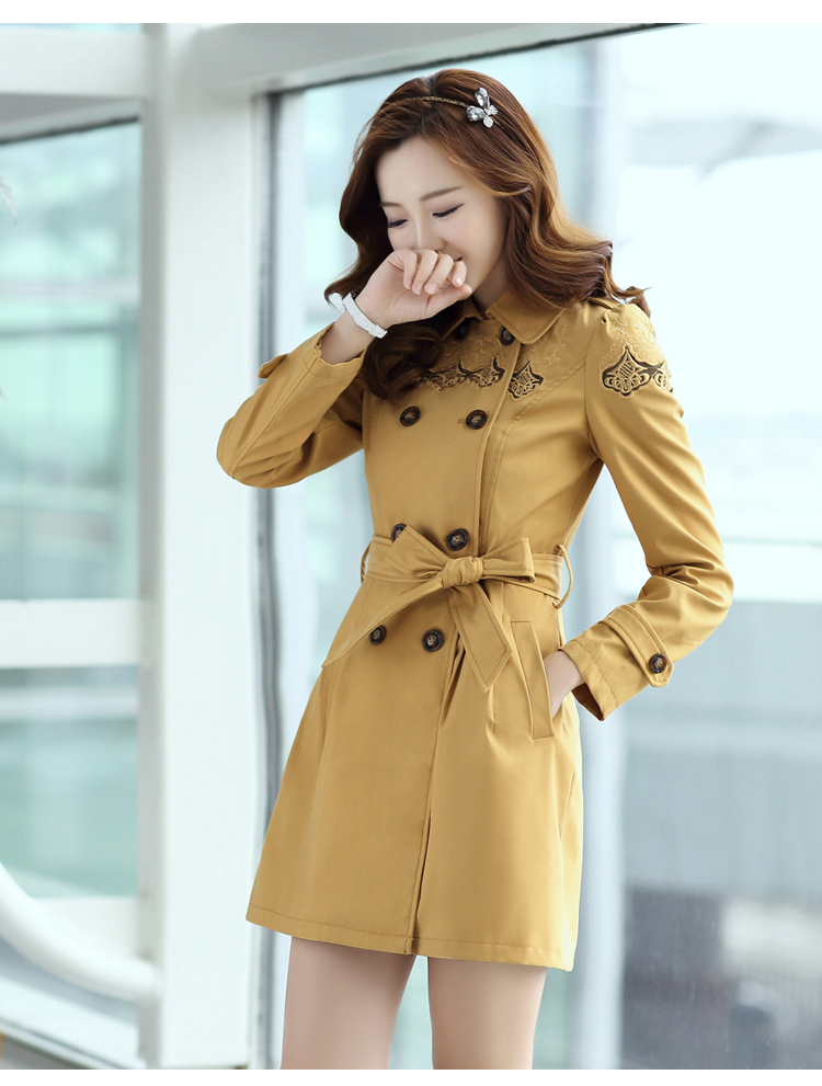 秋装新款韩版女装淑女修身女式风衣长袖中长款