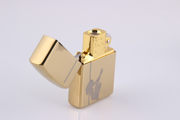 金冰舞女usb打火机充电打火机加厚铜壳usb点烟器