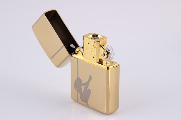 金冰舞女usb打火机充电打火机加厚铜壳usb点烟器