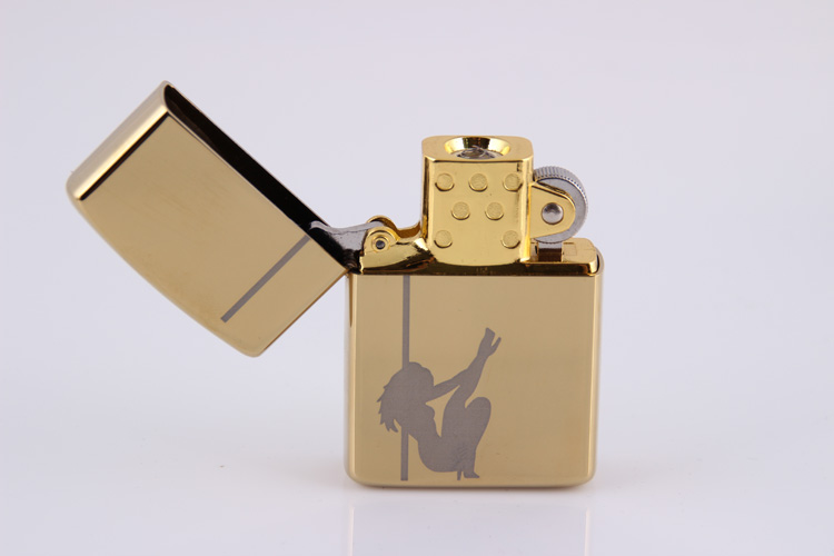 金冰舞女usb打火机充电打火机加厚铜壳usb点烟器