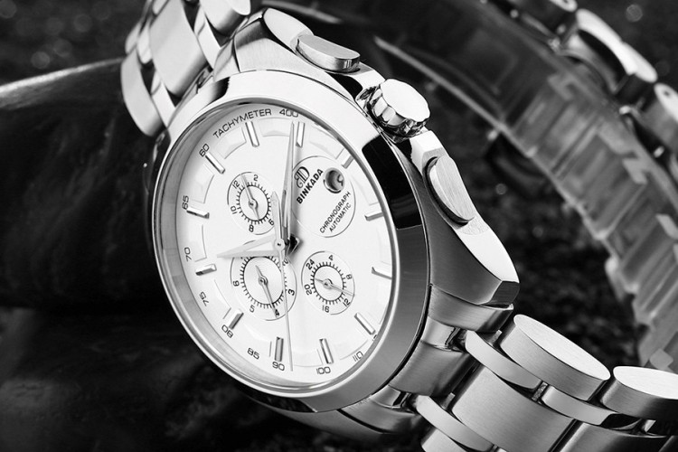 瑞士宾卡达机械表全自动防水精钢商务休闲男士手表腕表