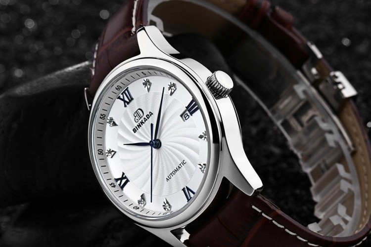 瑞士宾卡达男款手表机械男士全自动机械表防水皮带手表男表