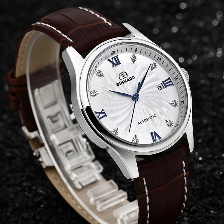 瑞士宾卡达男款手表机械男士全自动机械表防水皮带手表男表