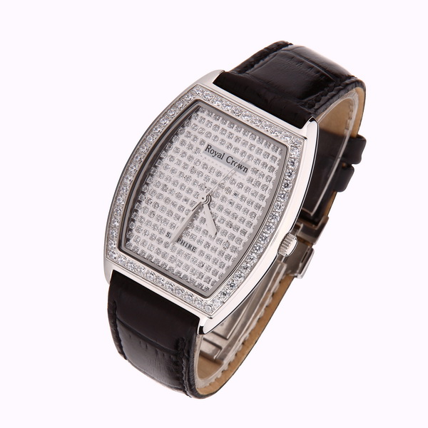 萝亚克朗 royalcrown 不锈钢手表 豪华钢带皮带手表 --安心购物 上