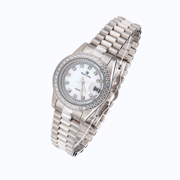 萝亚克朗 royalcrown 不锈钢手表 豪华钢带手表 --安心购物 上大号